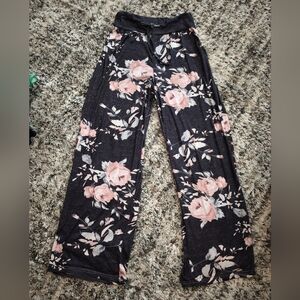 CLOSET CLEAN OUT DEALS - Floral Wide Leg Lounge Pants Medium Soft